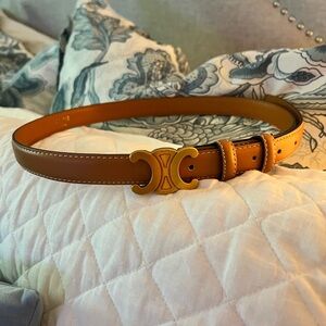 Brown Belt with Gold Buckle.